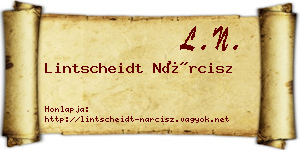 Lintscheidt Nárcisz névjegykártya
